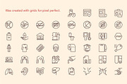 Stop virus outline iconset, an Outline Icon by LAFS (Thumbnail 3 of 4)