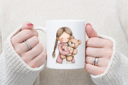 Valentine Cute Girl Clipart, an Illustration by designcity5 (Thumbnail 5 of 5)