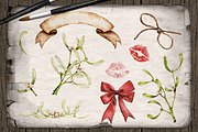 Mistletoe Watercolor Illustration, a Decorative Illustration by DioFlow (Thumbnail 2 of 5)