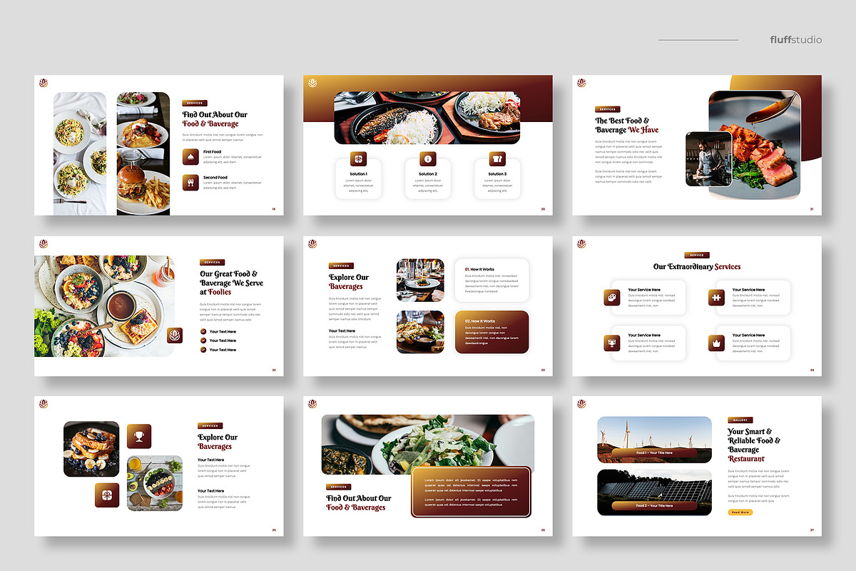 Food & Restaurant Keynote Template, a Presentation Template by fluffstudio (Photo 4 of 6)