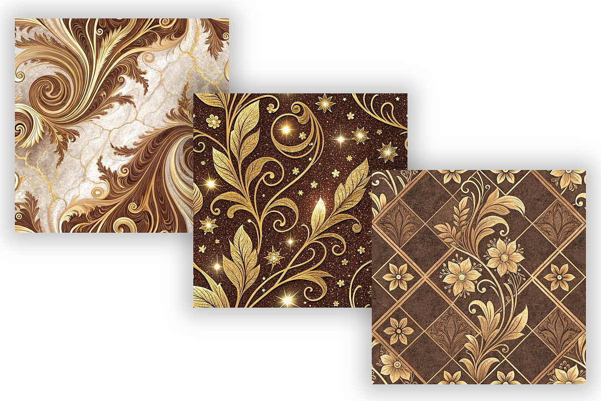 Luxury Bronze Digital Paper Pack, a Pattern Graphic by FloridPrintables (Photo 4 of 8)