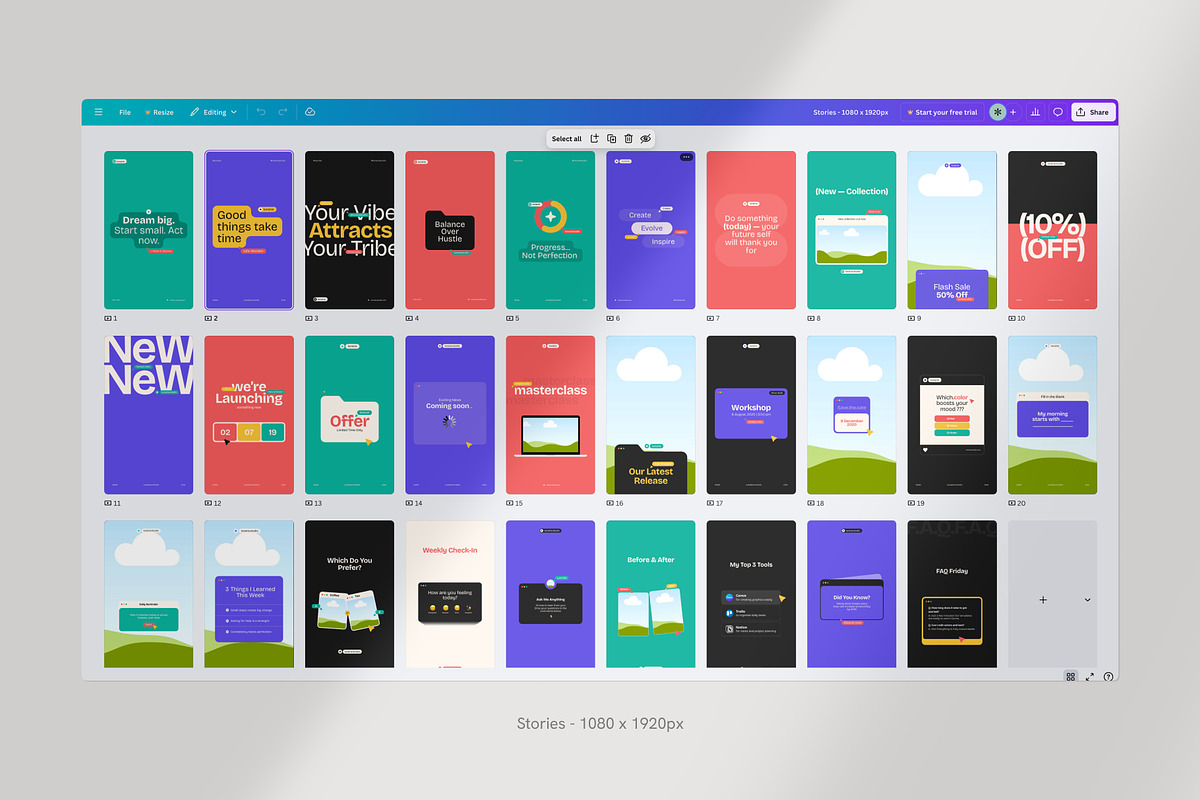 Versa Bold Social Pack - Canva preview 8