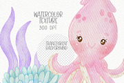 Under the Sea 2 Watercolor Clipart, an Animal Illustration by Estúdio Lin (Thumbnail 4 of 7)