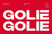 Golie - Heavy Bold Font, a Sans Serif Font by Artiveko (Thumbnail 1 of 8)