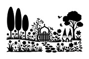 Garden Bunny Silhouette Bundle, an Illustration by jahid234 (Thumbnail 16 of 48)