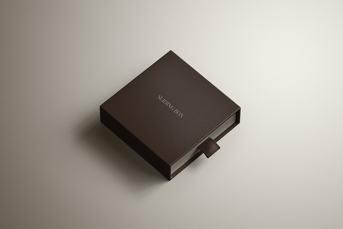 Square Rigid Slim Drawer Box Mockup, a Packaging Mockup by Sheikhadesign (Photo 11 of 11)