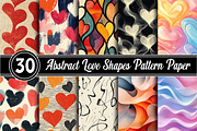 Abstract Love Shapes Pattern Paper, an Illustration by RobertsArt (Thumbnail 1 of 5)