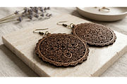 Mandala Earring SVGn, an Object Graphic by hafijul (Thumbnail 2 of 11)