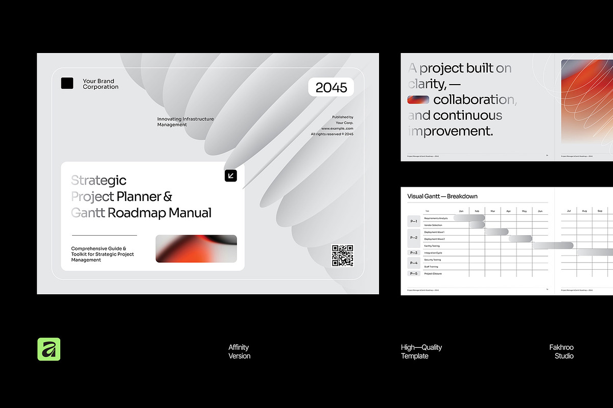 Project Planner & Gantt Roadmap, a Brochure Template by fakhroo (Photo 1 of 12)