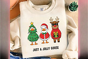 Just a Jolly Goose,Christmas Goose, an Illustration by DreamArtGraphic (Thumbnail 2 of 5)