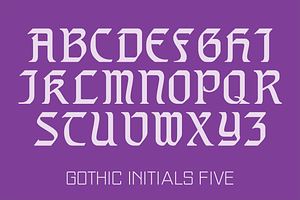 Gothic Initials Five Font