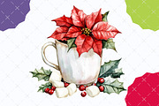 Cute Christmas Hot Cocoa Cup Clipart, an Illustration by designcity5 (Thumbnail 5 of 5)