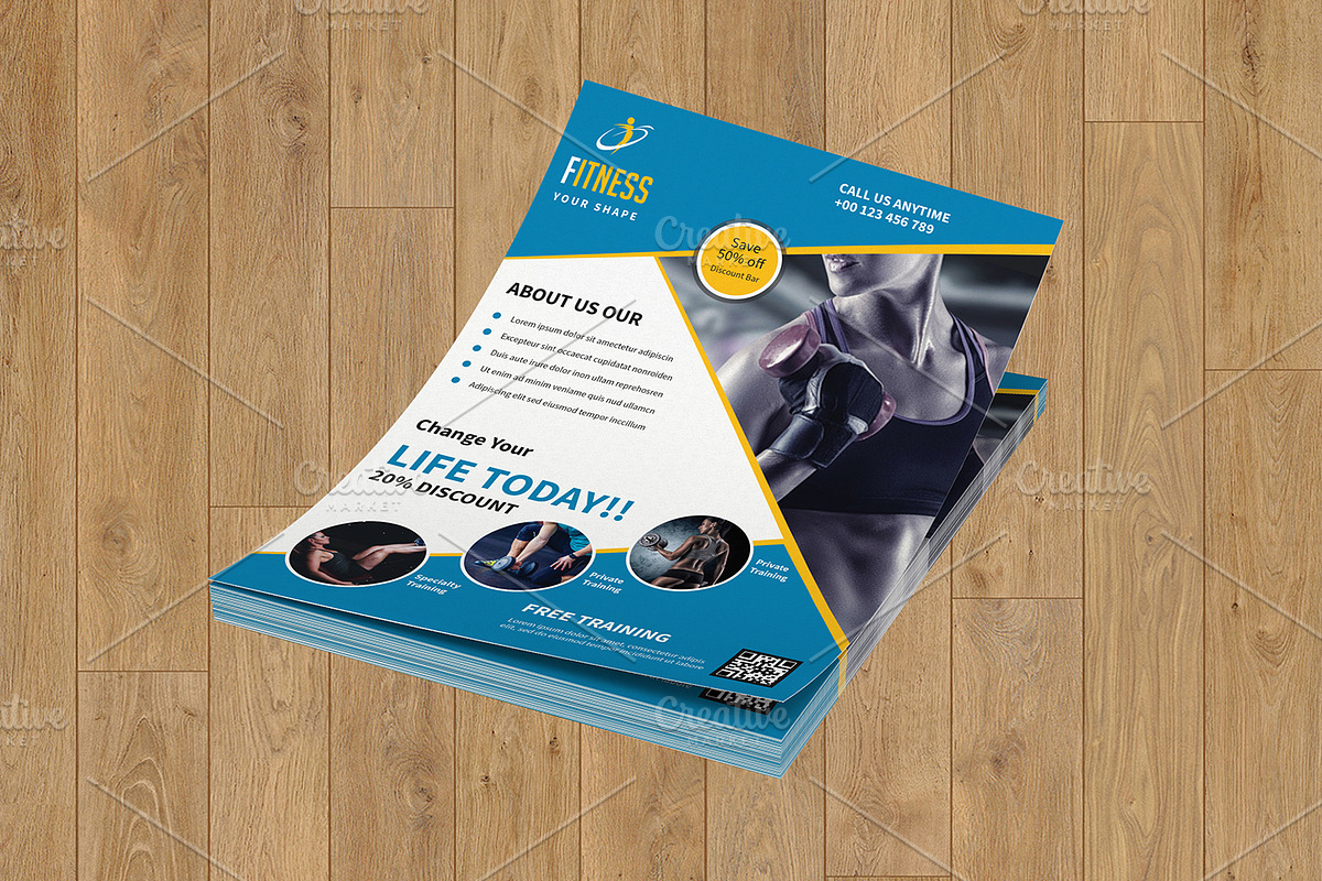 Fitness Flyer - Gym  Flyer -V362, a Flyer Template by Template Shop (Photo 3 of 3)