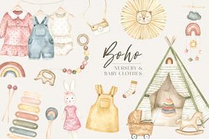 Baby Boho Watercolor Collection