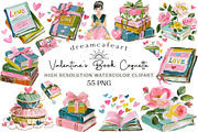 Valentine's Book Coquette Clipart, an Illustration by DreamCafeArt (Thumbnail 1 of 6)
