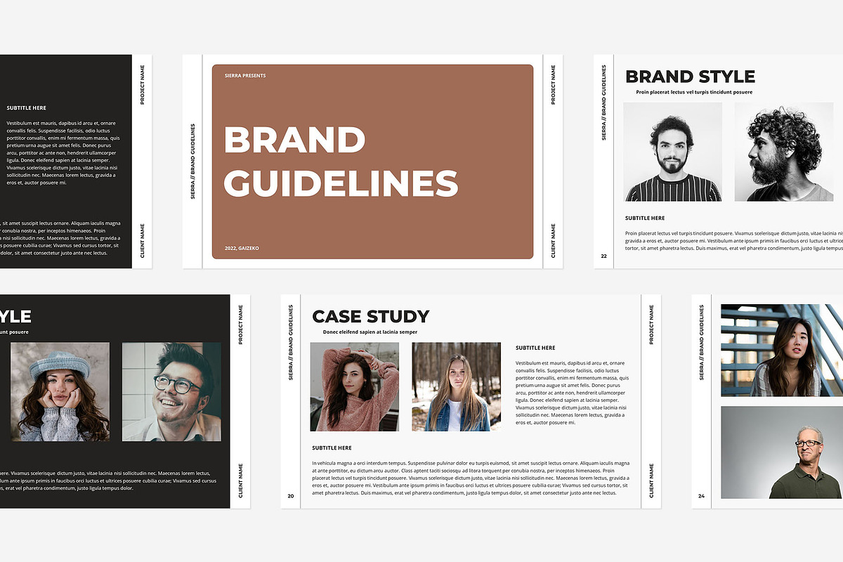 Brand Guidelines PowerPoint Template, a Presentation Template by Gaize (Photo 6 of 9)