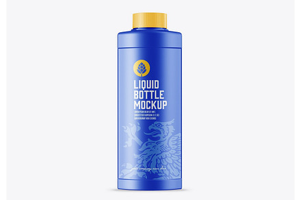 Plastic Liquid Bottle Mockup, a Packaging Mockup by OneVectorStock