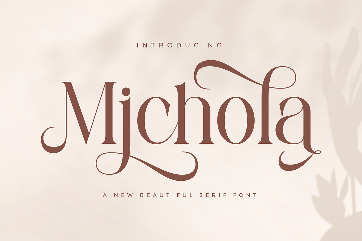 Michola - Beautiful Serif Font, a Serif Font by Aqeel_Art (Photo 1 of 12)