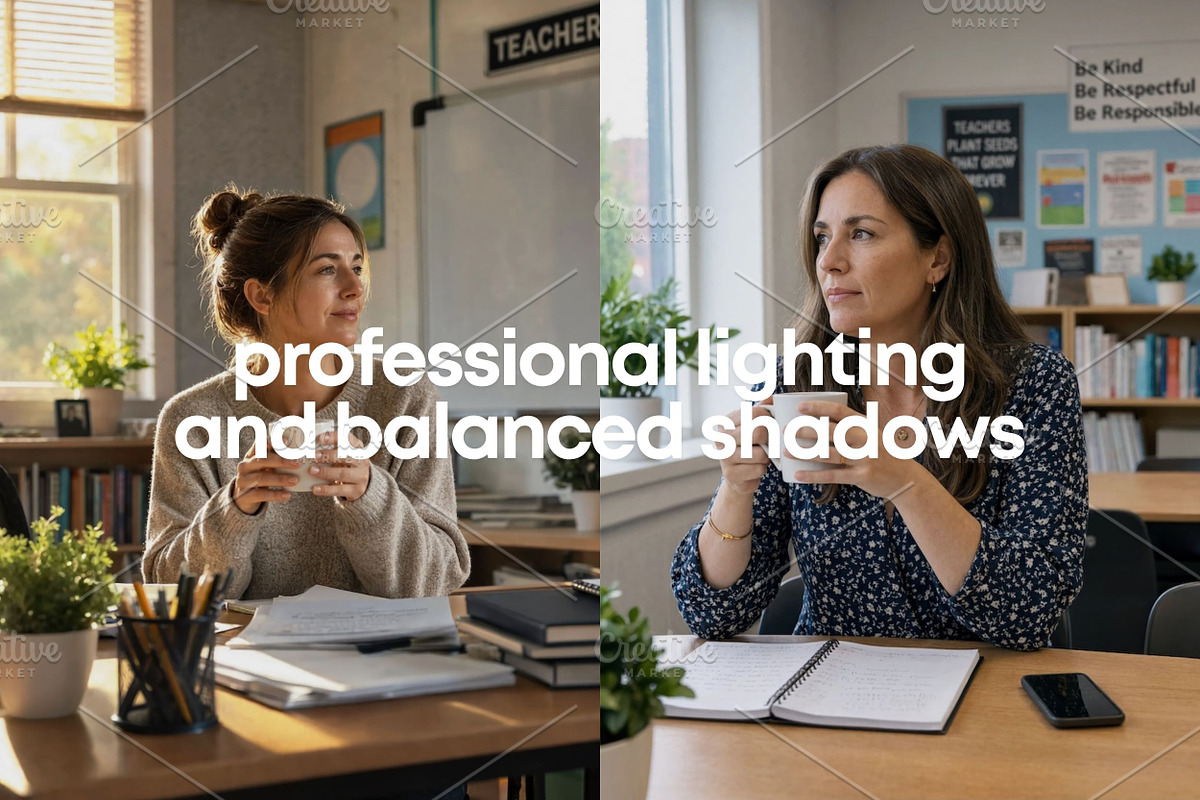 School Teacher Stock Photo Bundle, a Person Photo by Selenique Studio (Photo 4 of 8)