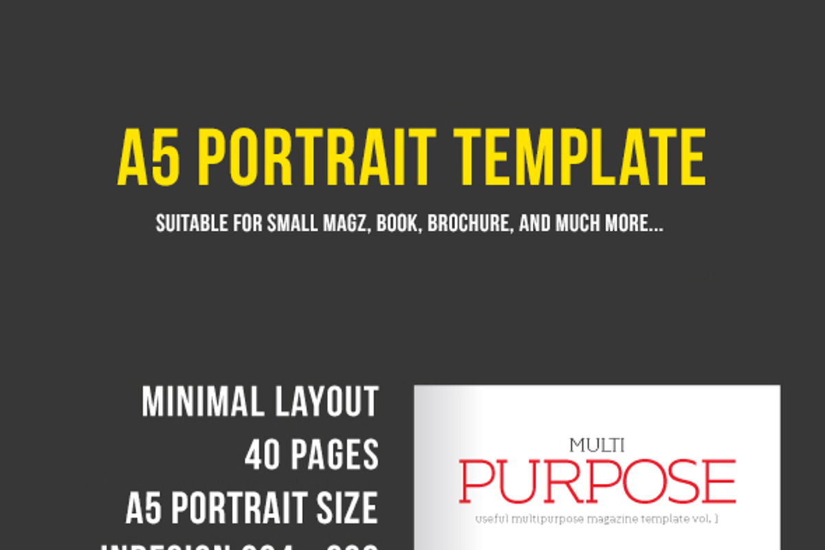 A5 Portrait Template (V.01), a Magazine Template by Shafura (Photo 5 of 5)