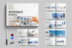 Architect Portfolio Landscape, a Brochure Template by E-Type