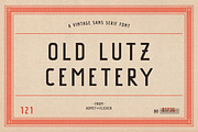 Old Lutz Cemetery, a Sans Serif Font by Komet & Flicker (Thumbnail 1 of 12)