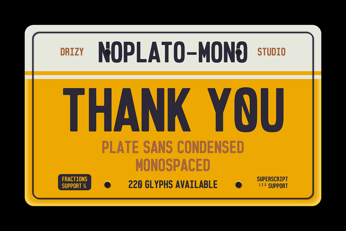Noplato Mono - Condensed Monospaced, a Sans Serif Font by Drizy (Photo 10 of 10)