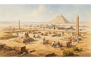 Archaeological excavation in desert, a School & Education Photo by Igor Tichonow