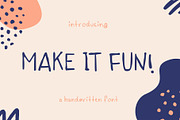 make it fun! handwritten font, a Handwritten Font by dxxb studio (Thumbnail 1 of 2)