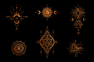 6 Sacred Geometry Illustrations