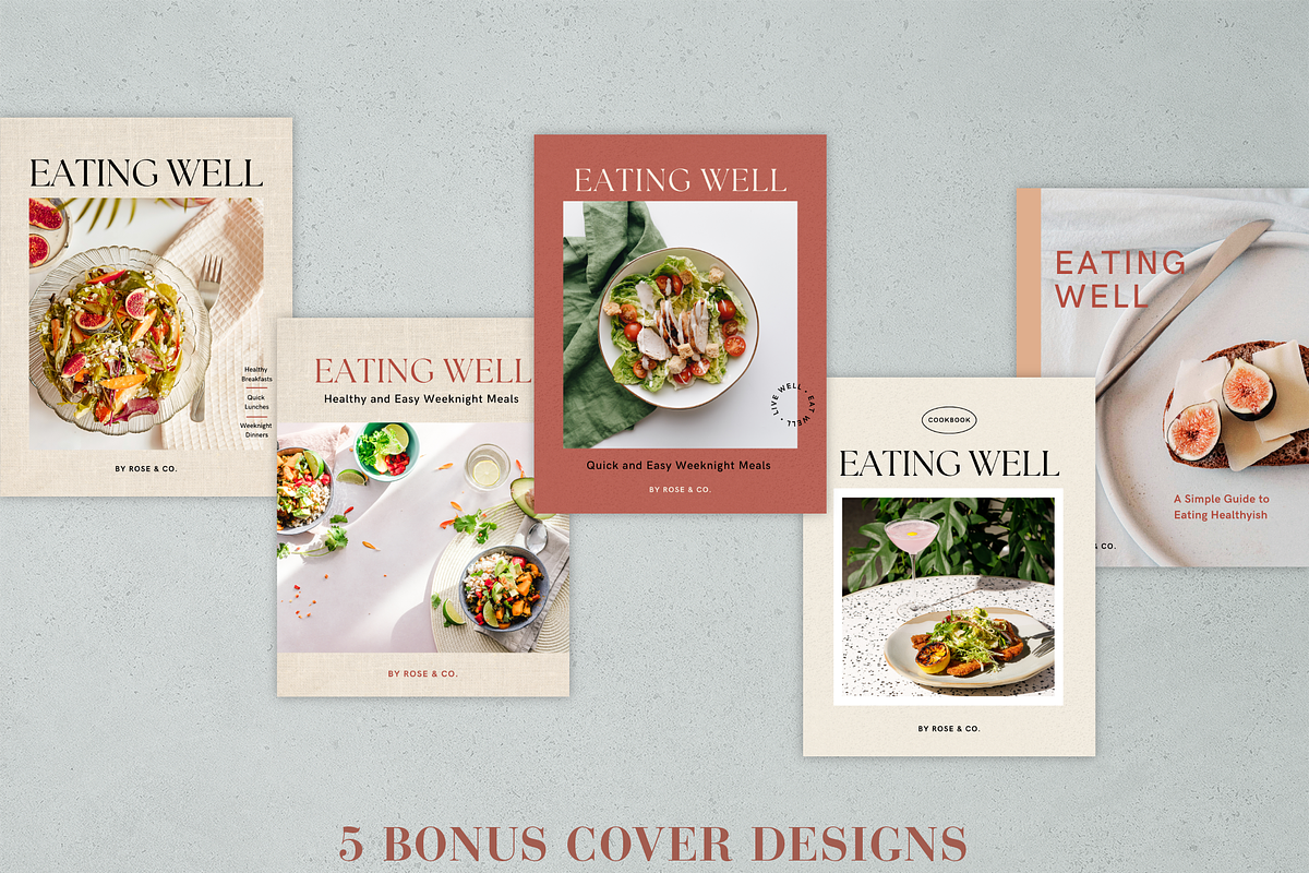 Canva Recipe Book Template, a Marketing Template by Rose & Co. (Photo 3 of 8)