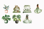 Watercolor Plant Lover Clipart, an Illustration by Design Market (Thumbnail 4 of 4)