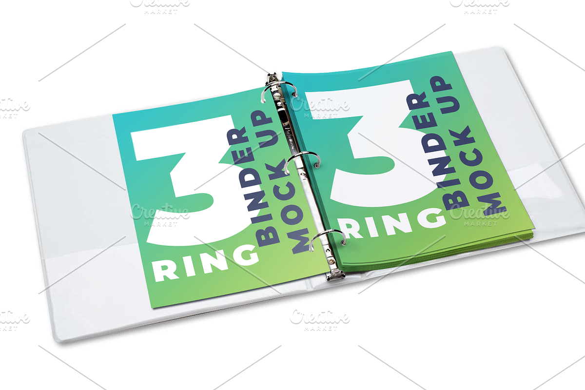 3 Ring Binder Mock UP, a Print Template by dedpixel supply co. (Photo 2 of 2)