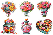 Whimsical Valentines Day Clipart, an Illustration by Craft Nest (Thumbnail 6 of 9)