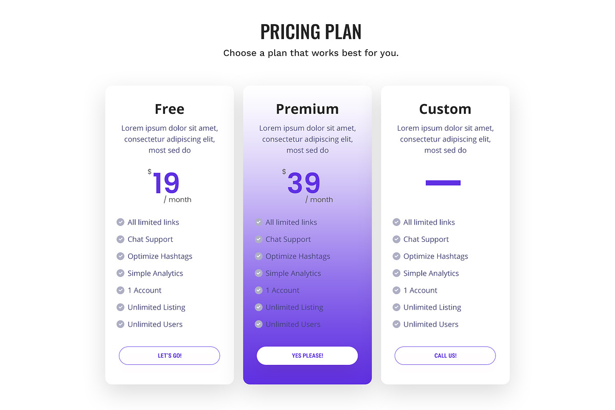 Pricing Plan, an UI Kit Template by Sujun Baidyaa (Photo 2 of 3)