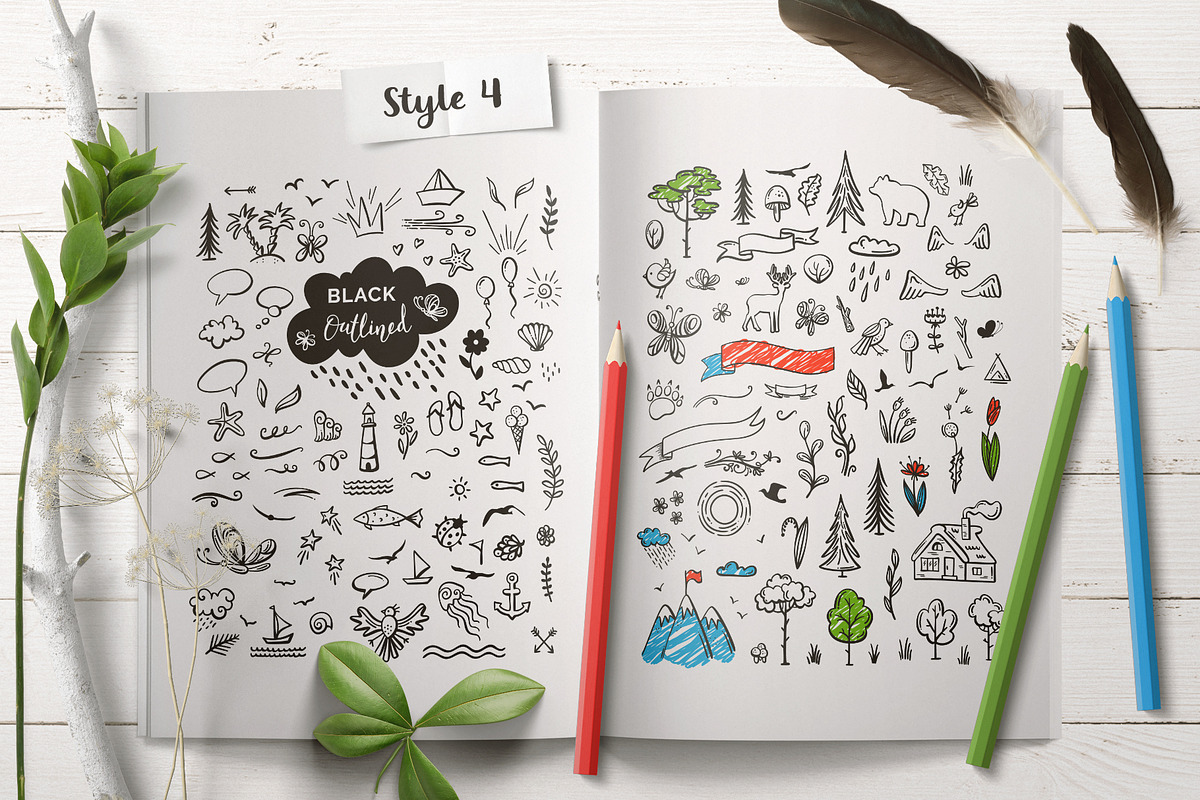 THOSE SUMMER DAYS lettering&clipart, an Illustration by MaljukArt (Photo 7 of 14)