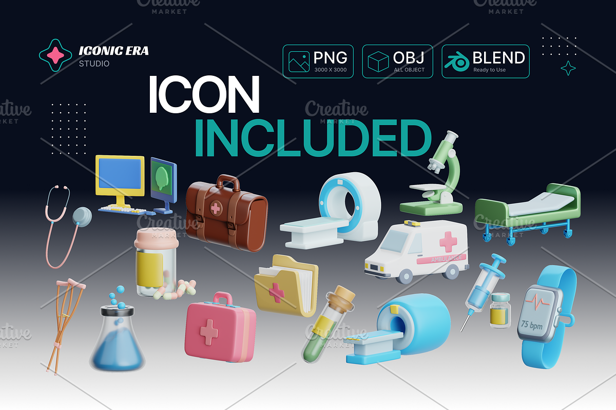 3D Healthcare and Medical Equipment, an Object 3D Model by Iconic Era (Photo 2 of 3)