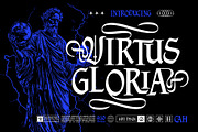 Virtus Gloria Typeface, a Blackletter Font by alit design (Thumbnail 1 of 16)