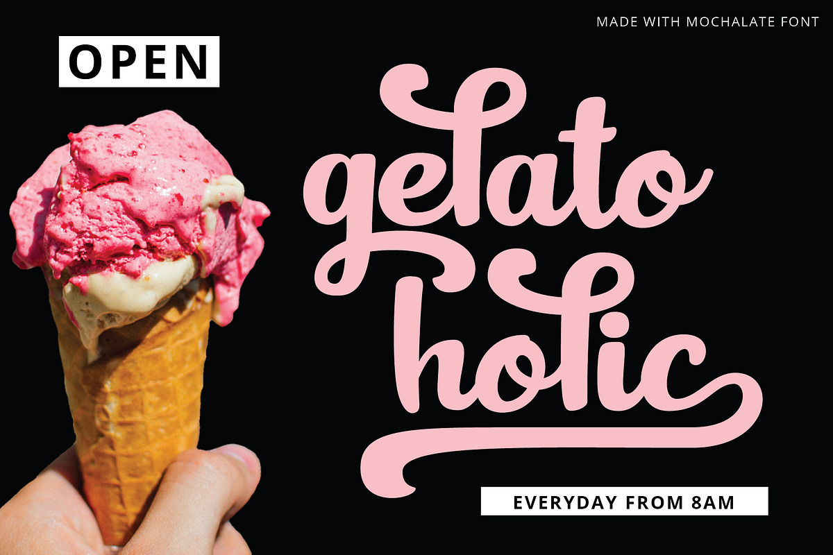 Mochalate | sweet & delicious font preview 3