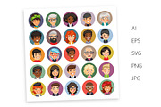 People in Protective Masks, a Healthcare Illustration by Voysla's Shop (Thumbnail 6 of 7)