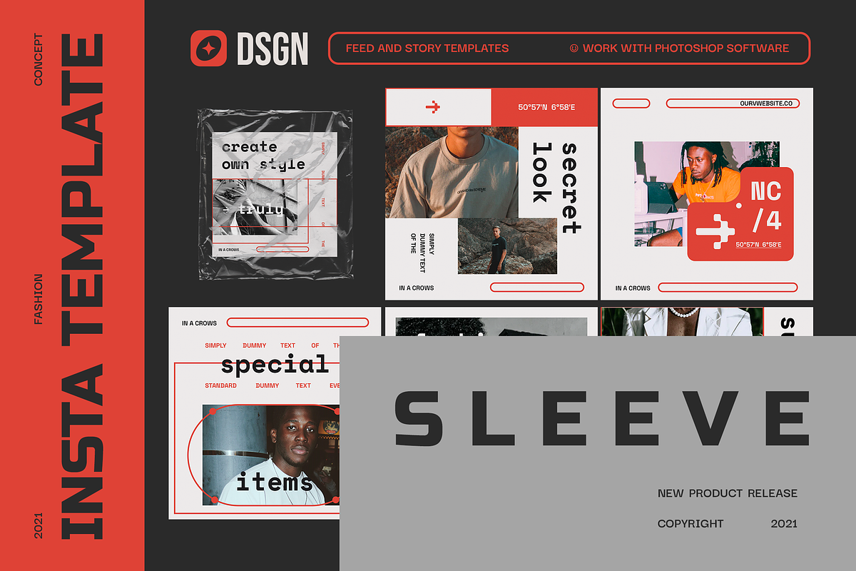 Sleeve Instagram Template, a Social Media Template by Creatchees.std (Photo 1 of 5)