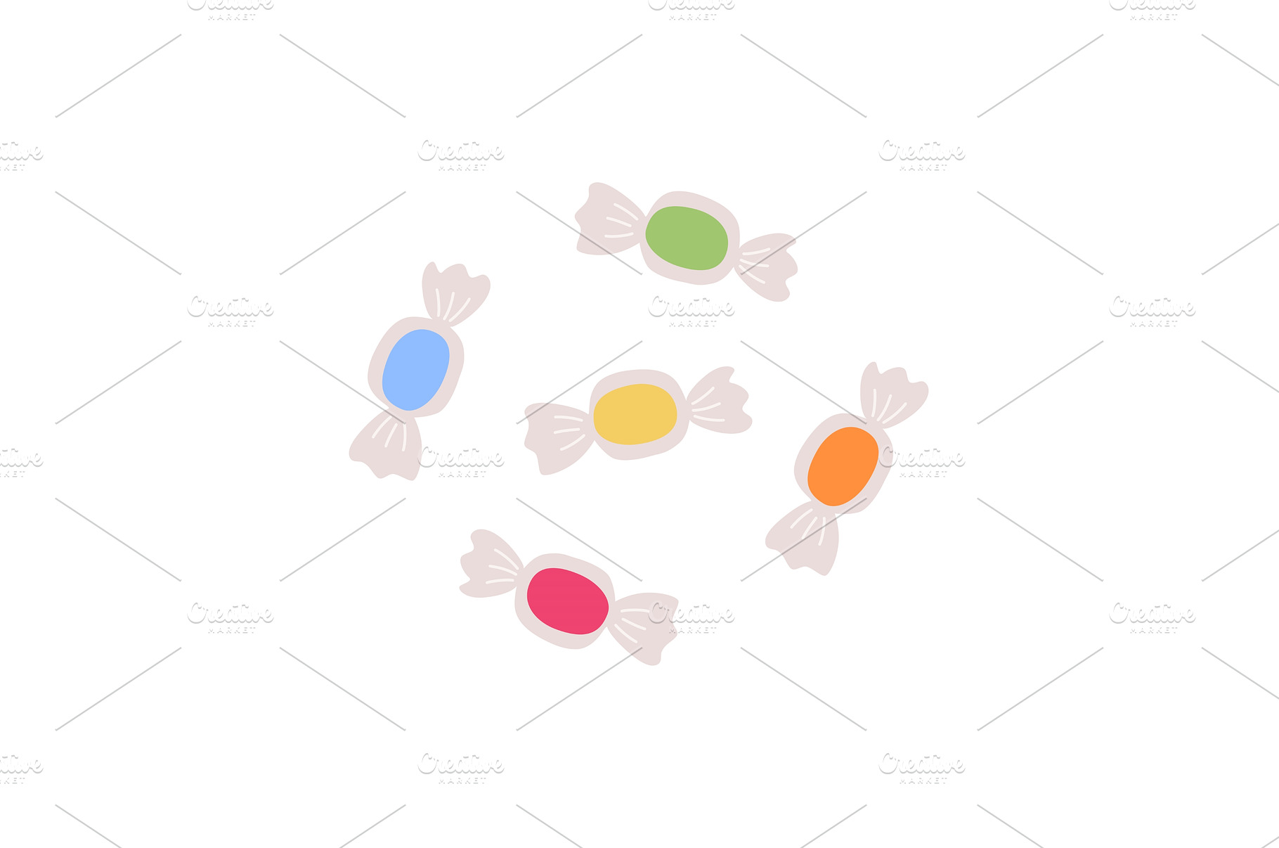 Colorful round wrapped candy logo, a Nature Photo by Nadzin