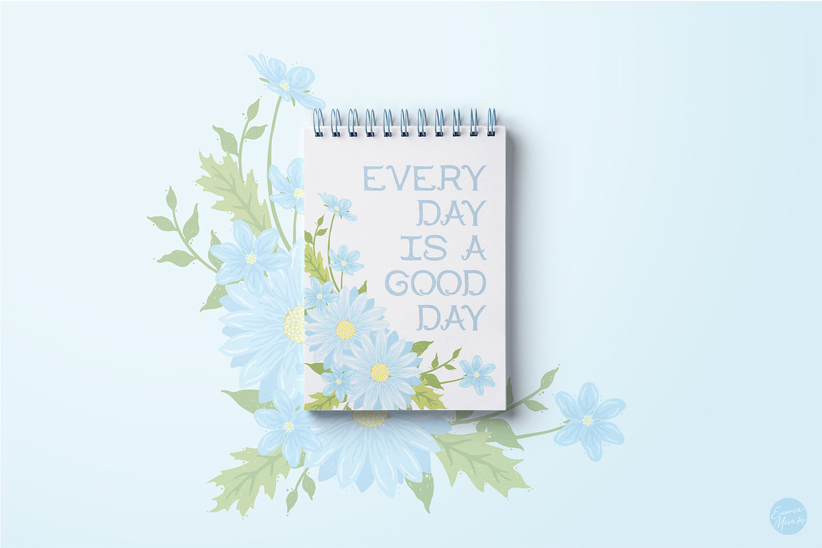 Blue Flower Baby Shower - Daisy, an Illustration by Euonia Meraki (Photo 8 of 8)
