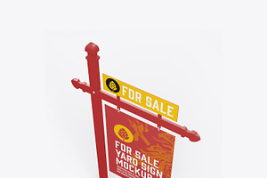 Wooden Real Estate Sign Mockup