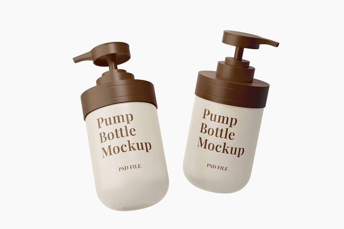 Pump Bottle Mockup, a Cups & Container Mockup by Akebareee (Photo 1 of 3)