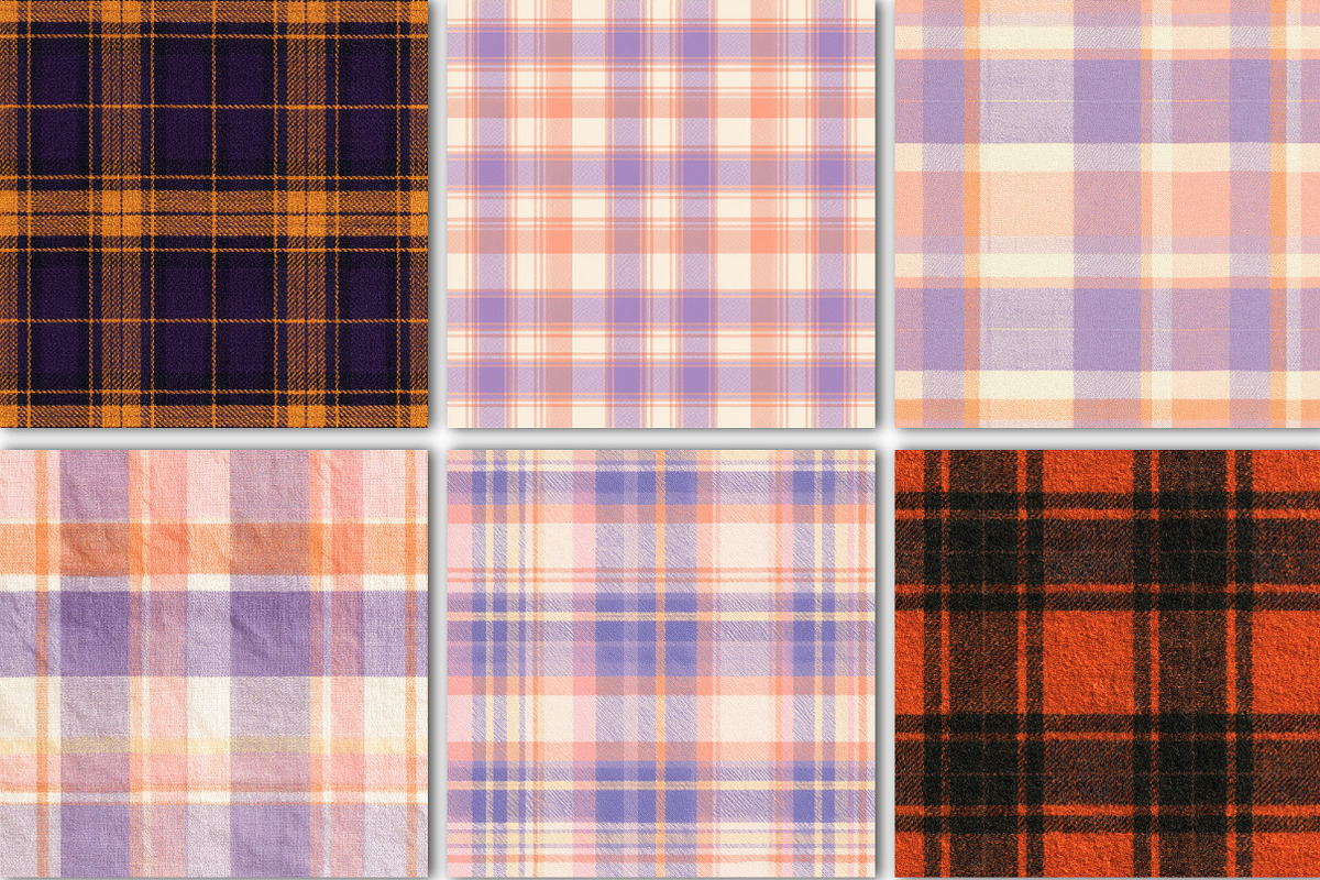 Halloween Digital Gingham Patterns, a Pattern Graphic by Black Bird Studio (Photo 5 of 6)