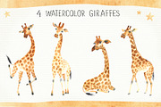Watercolor giraffes 2, an Illustration by Olga Bonitas (Thumbnail 2 of 7)