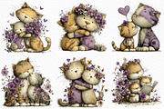 Whimsical Mother's Day Cats Clipart, an Illustration by Craft Nest (Thumbnail 3 of 12)