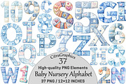 Baby Nursery Alphabet Clipart, a Seasonal Illustration by CitraGraphics (Thumbnail 1 of 4)