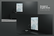 Modern Poster Mockups (Dark), a Print Template by Clint English (Thumbnail 2 of 5)